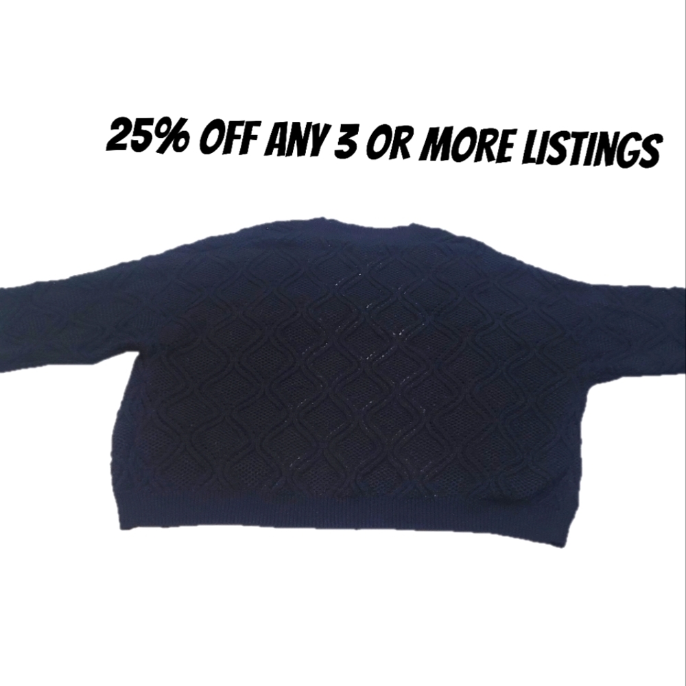 Women's Black Sweater Size Large Cardigan Button Down Up Cozy Cutout Alfani Soft